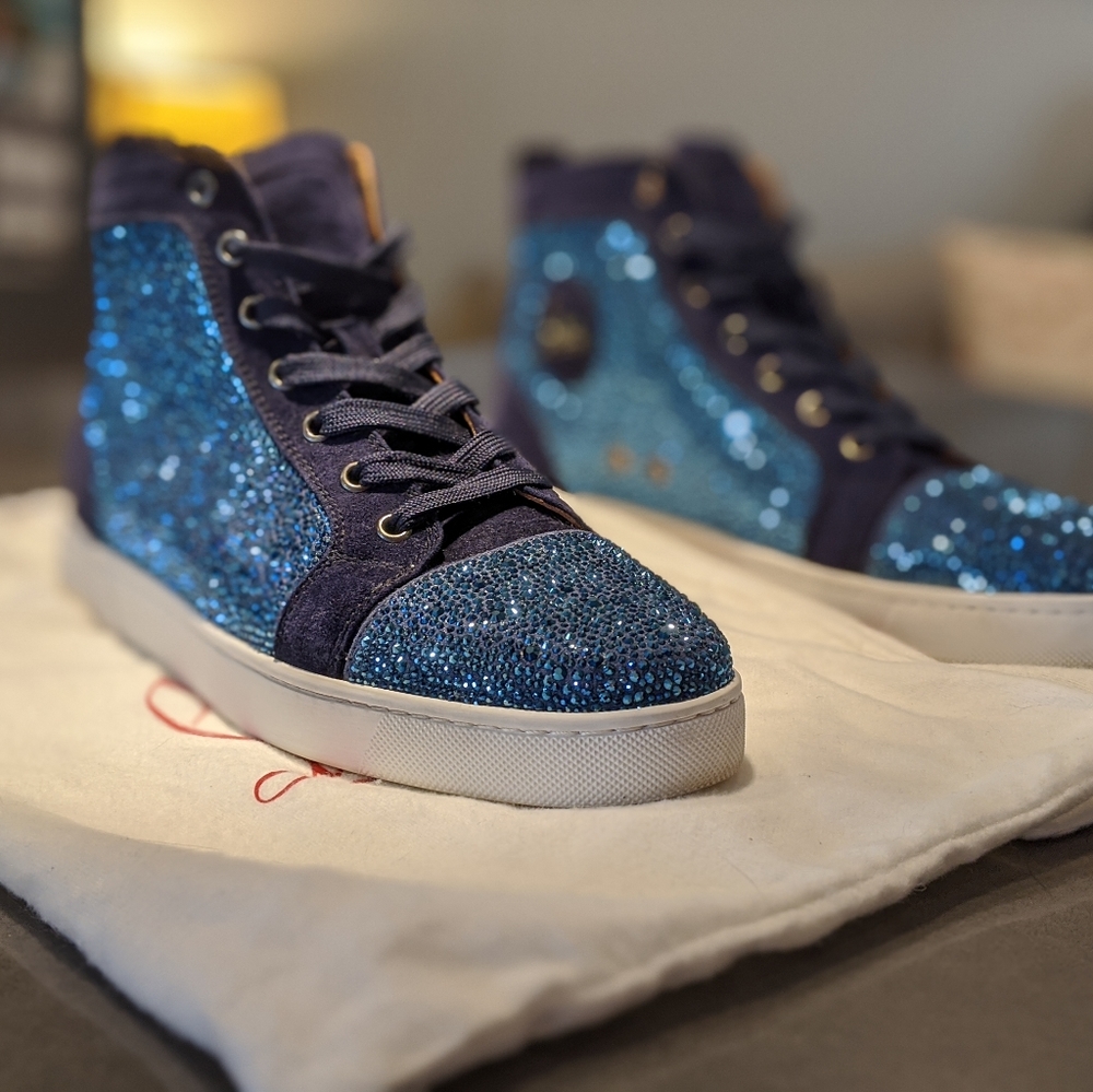 Christian Louboutin Louis Strass High Top Sneakers